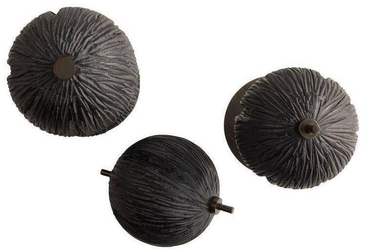 Arteriors Kyros Resin Sculptures Set of 3 Ebony