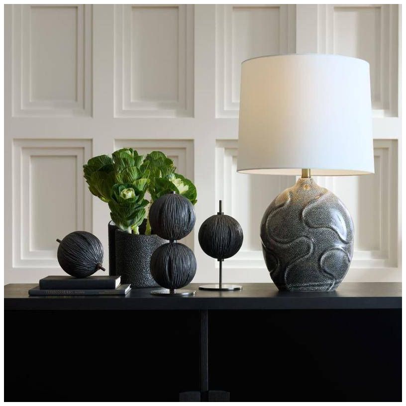 Arteriors Kyros Resin Sculptures Set of 3 Ebony