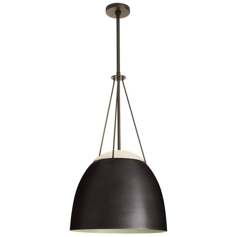 Image 1 Arteriors Leda Steel Pendant 16" English Bronze