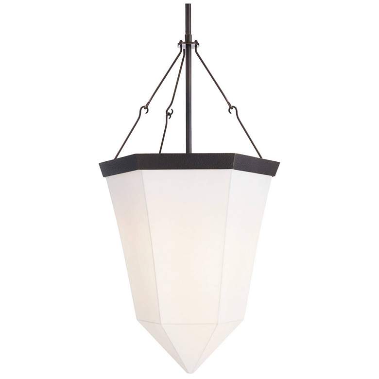 Image 1 Arteriors Lillian Faux Vellum Pendant 19" Ivory