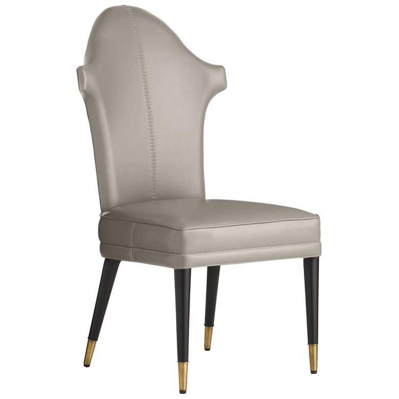 Image 1 Arteriors Lincoln Aniline Leather Dining Chair Morel