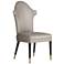 Arteriors Lincoln Aniline Leather Dining Chair Morel