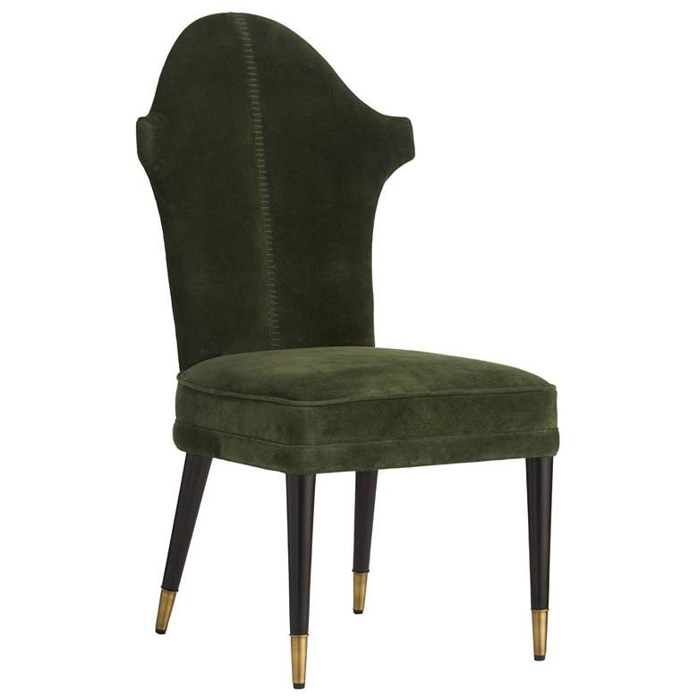 Image 1 Arteriors Lincoln Suede Dining Chair Forest