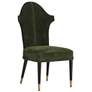 Arteriors Lincoln Suede Dining Chair Forest