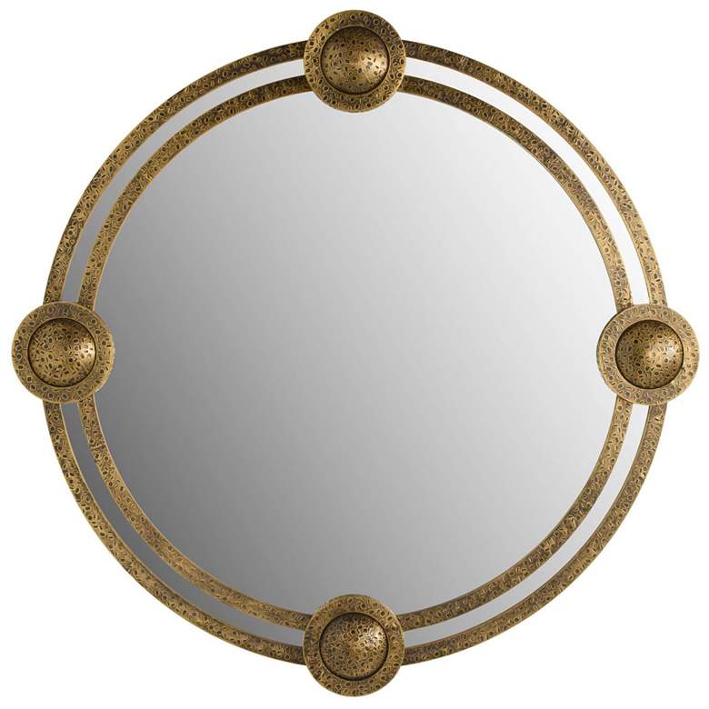 Image 1 Arteriors Lisbon Brass Mirror Antique Brass