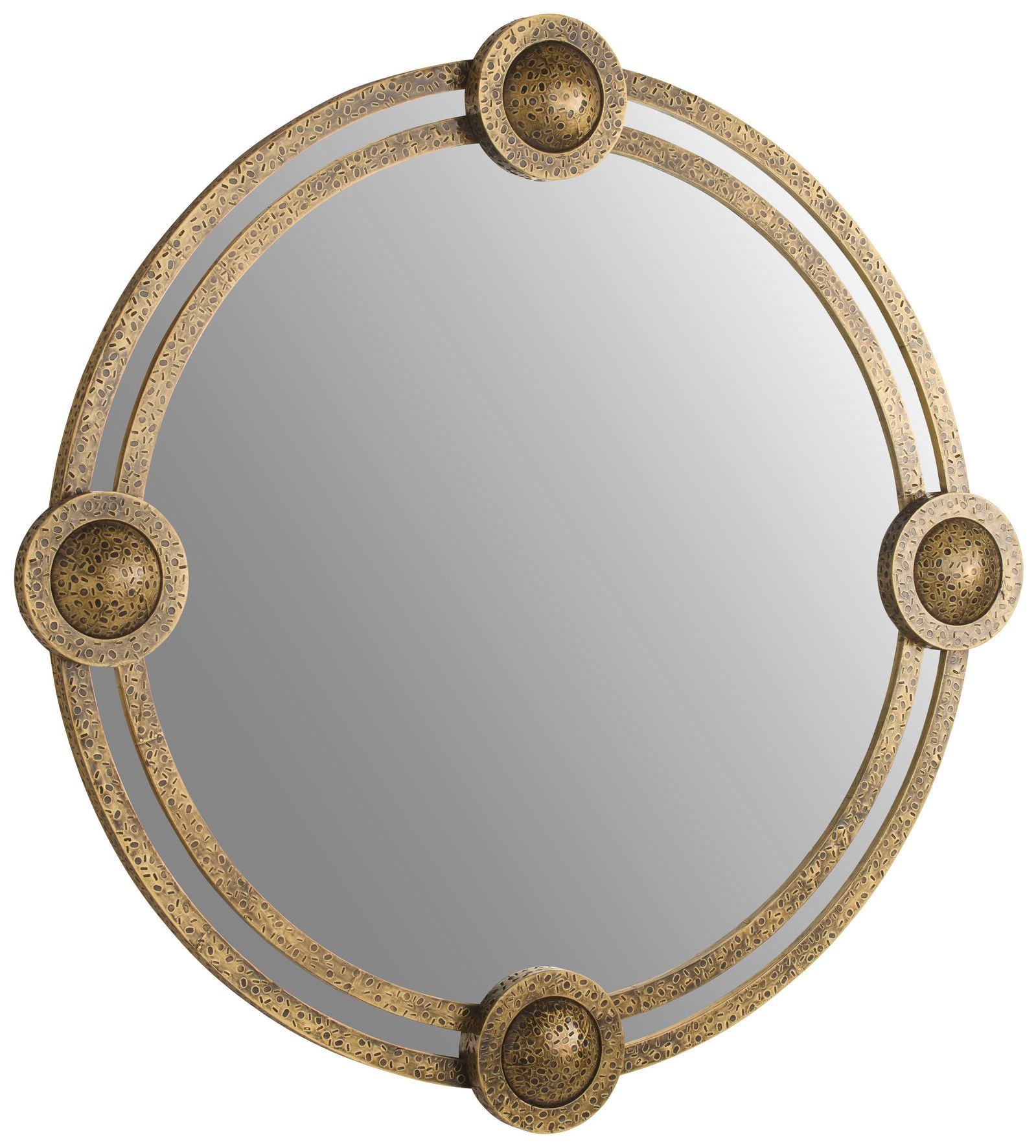 Thumbnail2 of Arteriors Lisbon Brass Mirror Antique Brass more views