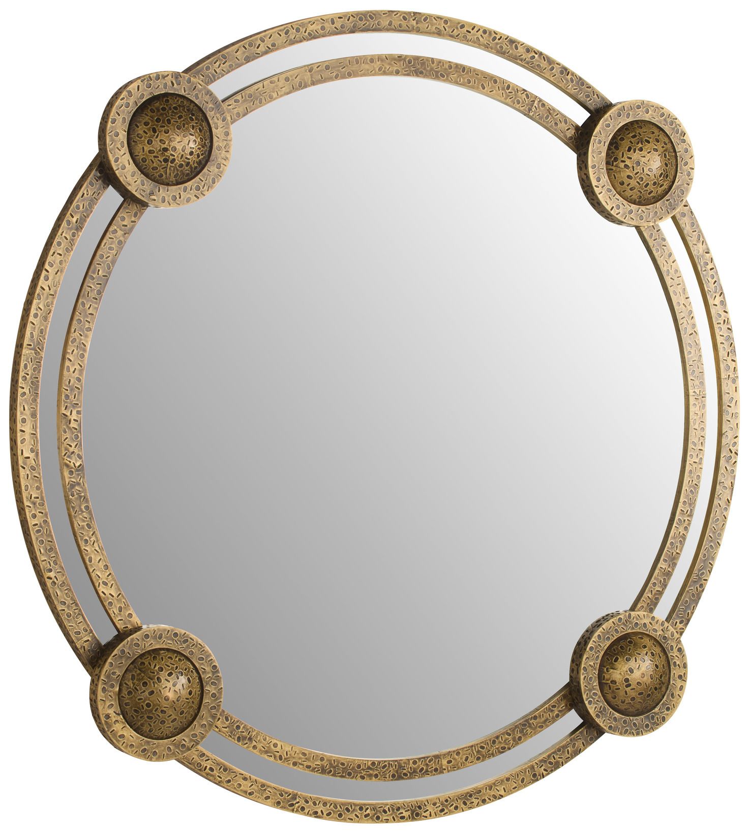 Thumbnail3 of Arteriors Lisbon Brass Mirror Antique Brass more views