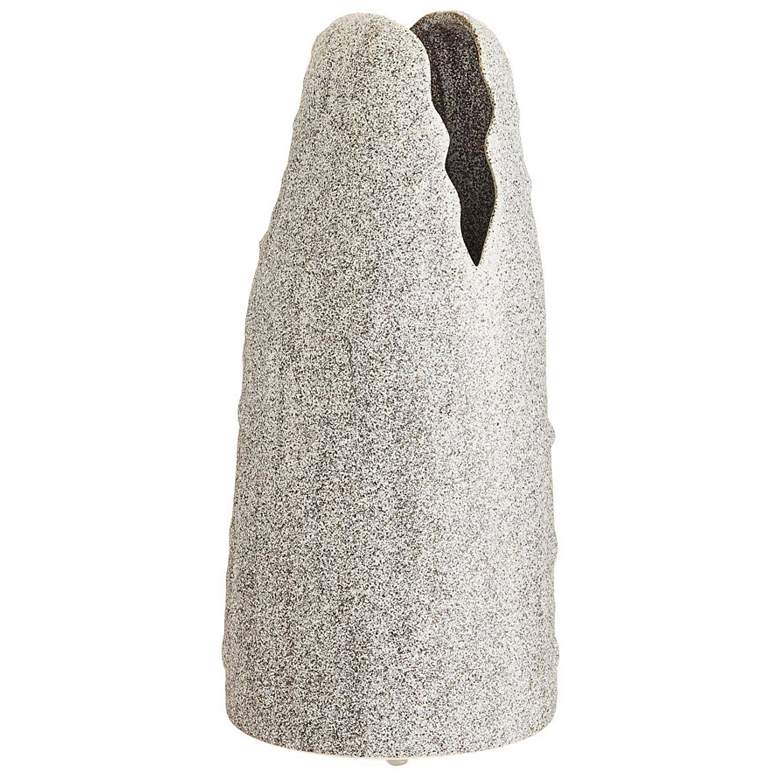 Image 1 Arteriors Livia Ceramic Vase White Crackle Charcoal Wash