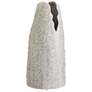 Arteriors Livia Ceramic Vase White Crackle Charcoal Wash
