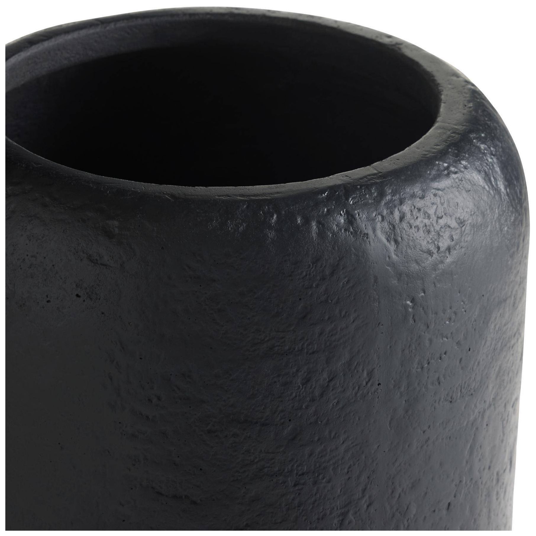 Image 4 Arteriors Lorenzo Large Concrete Outdoor Planter Matte Black more views