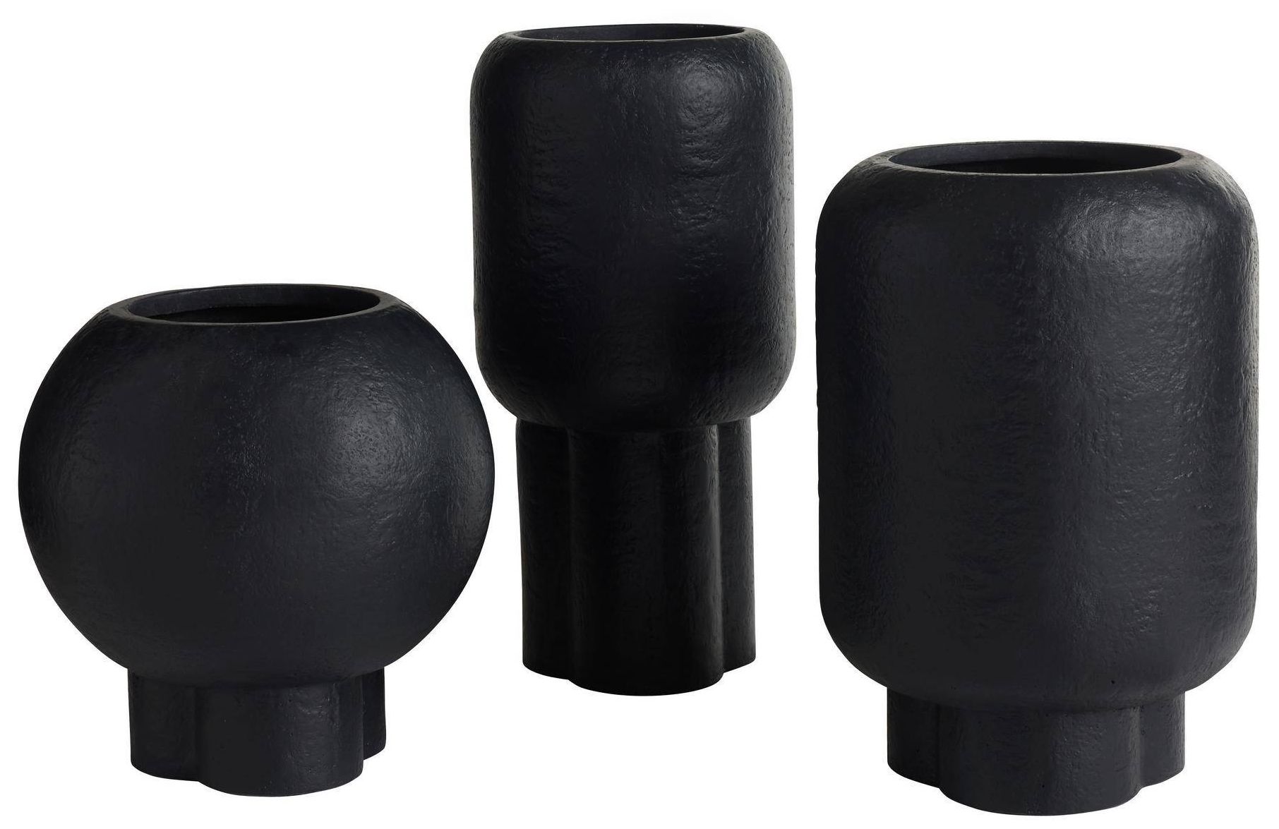 Image 6 Arteriors Lorenzo Small Concrete Outdoor Planter Matte Black more views