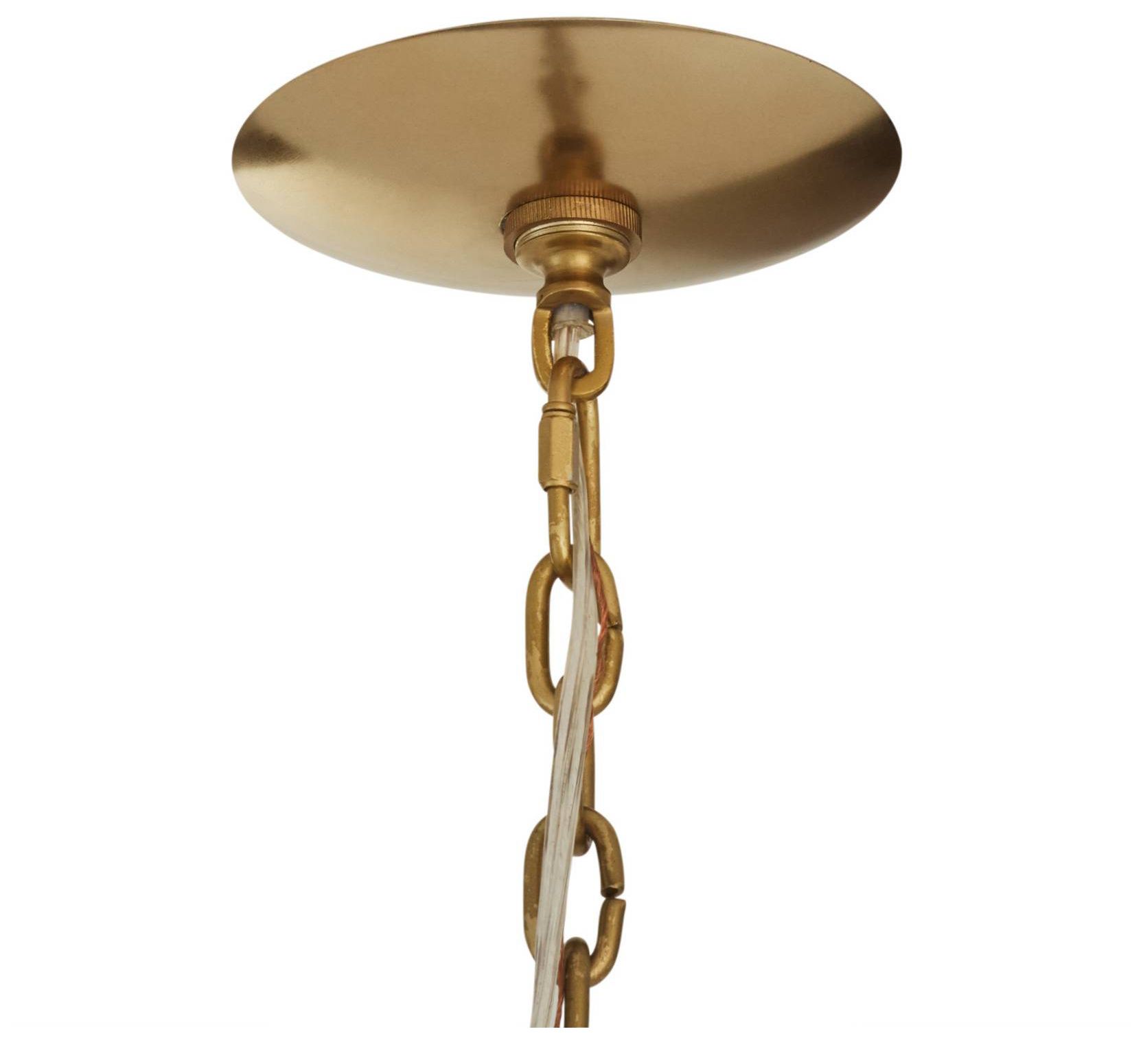 Arteriors Lotus Pendant 33" Antique Brass