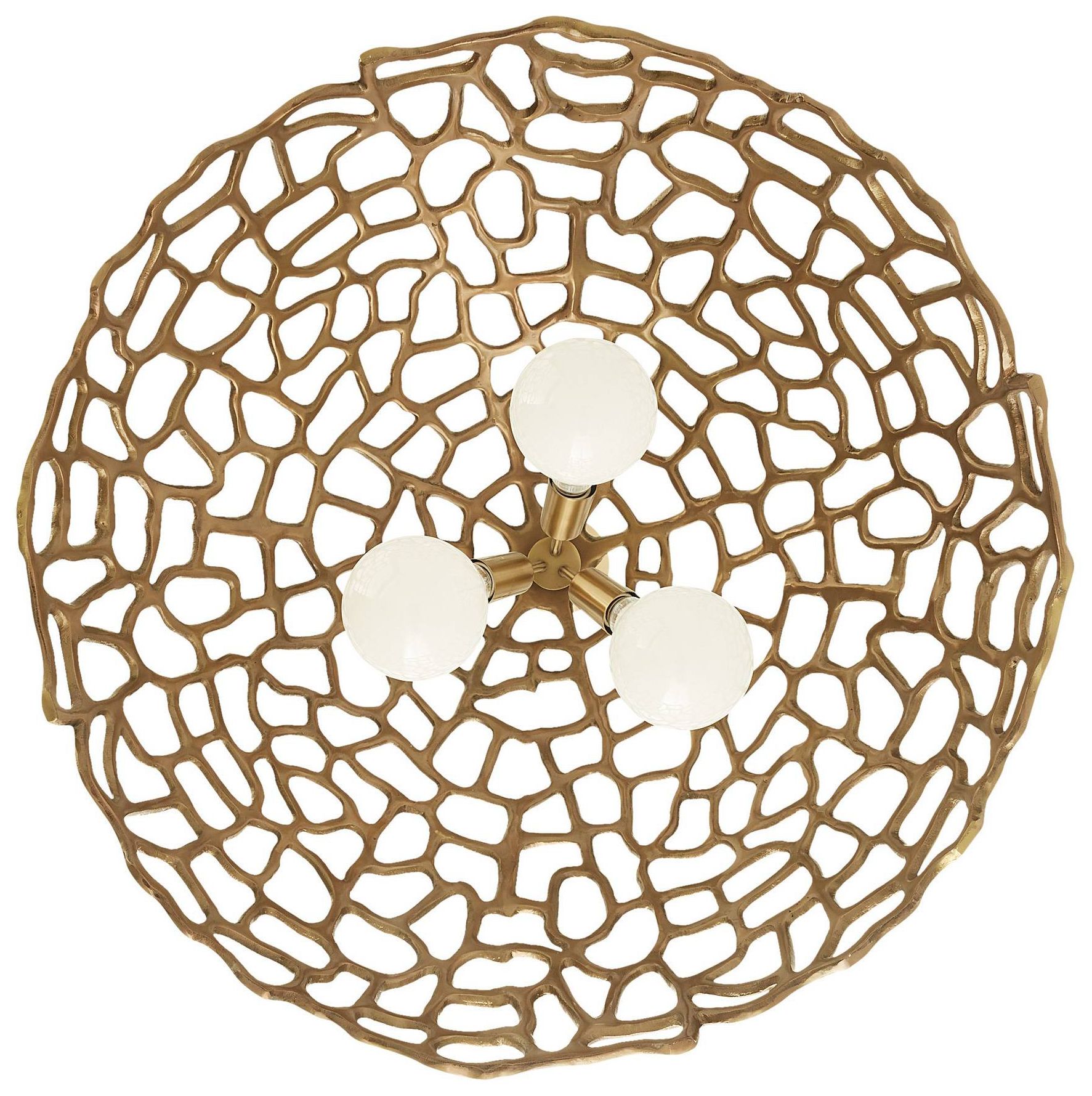 Arteriors Lotus Pendant 33" Antique Brass