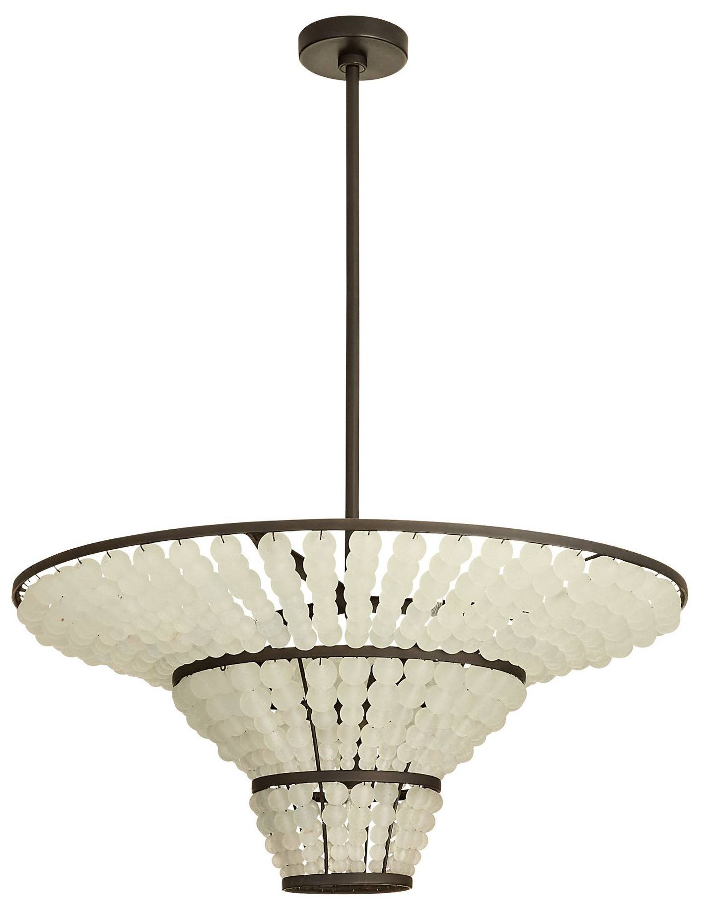 Image 2 Arteriors Lulu Beaded Chandelier 29" Bronze more views