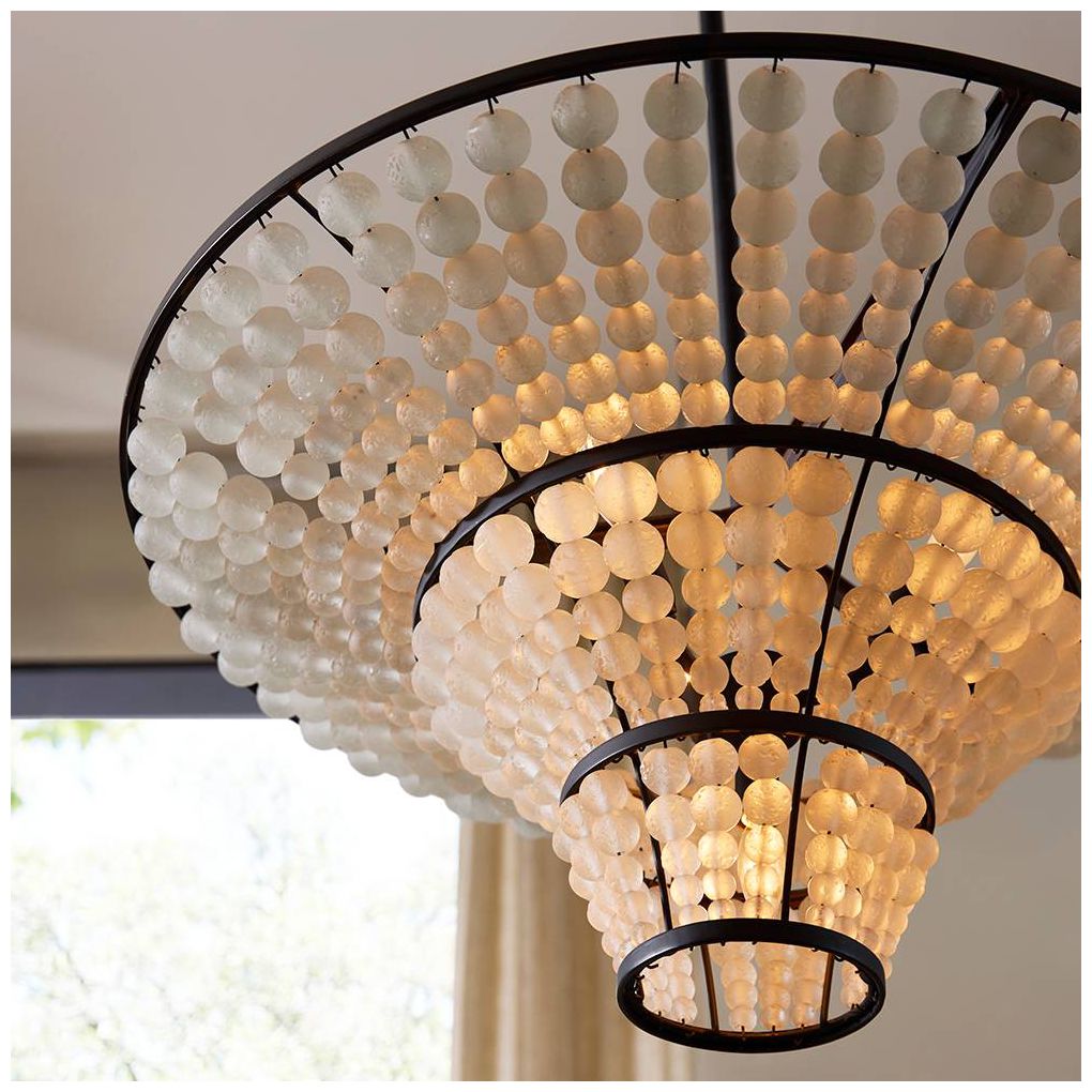 Arteriors Lulu Beaded Chandelier 29" Bronze