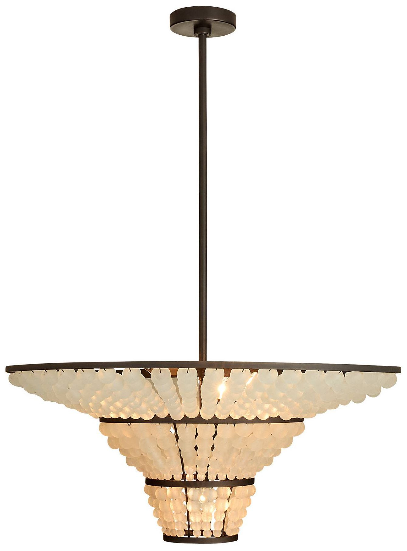 Image 3 Arteriors Lulu Beaded Chandelier 29" Bronze more views