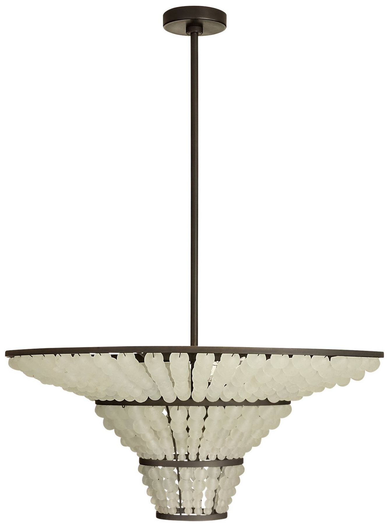 Image 4 Arteriors Lulu Beaded Chandelier 29" Bronze more views