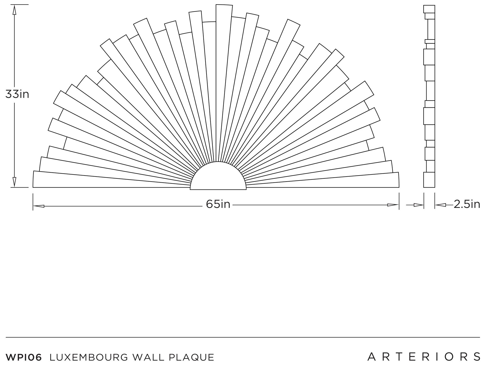 Arteriors Luxembourg Wall Plaque Antique Brass