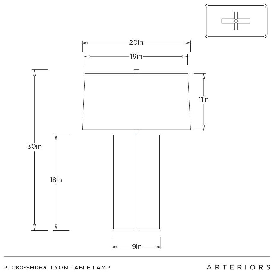 Arteriors Lyon Table Lamp Rosso Levanto