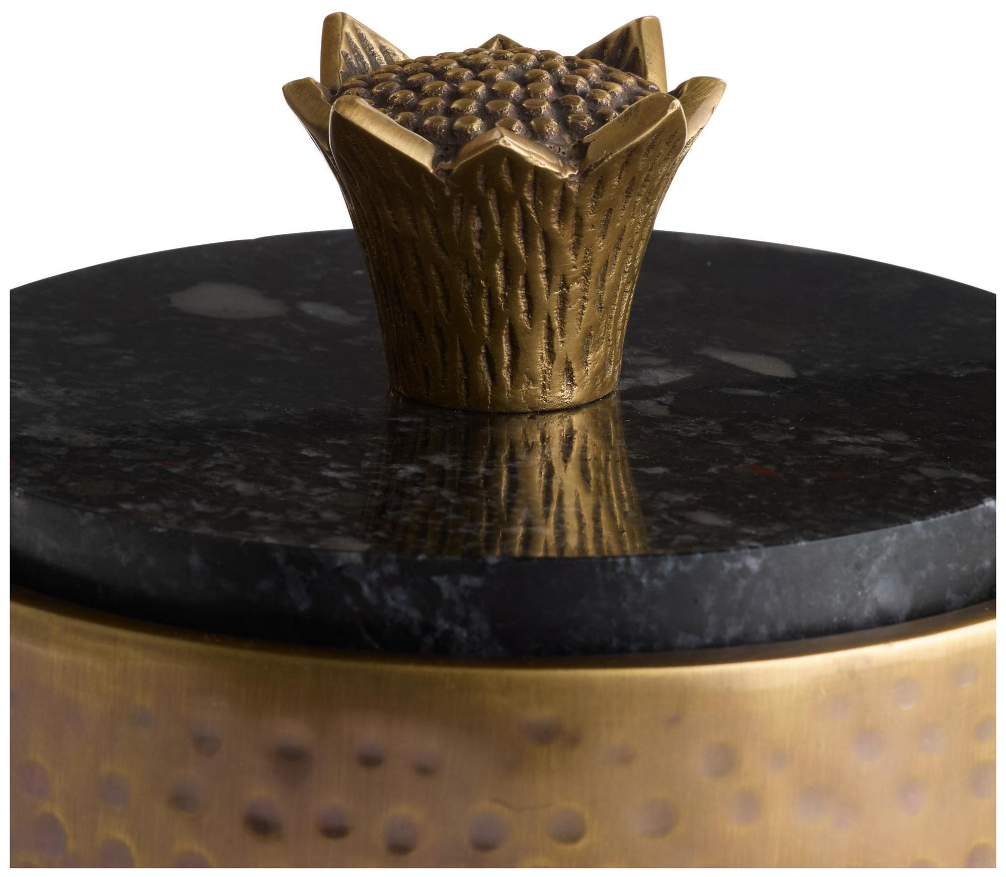 Image 4 Arteriors Mackenzie Marble Container Black more views