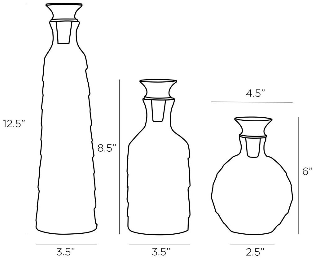 Arteriors- Macklin Decanters, Set of 3