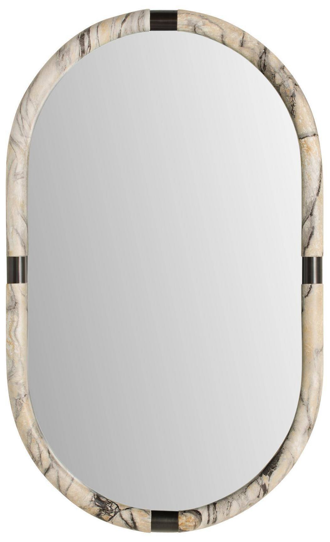 Arteriors Manchette Mirror Gray Flower
