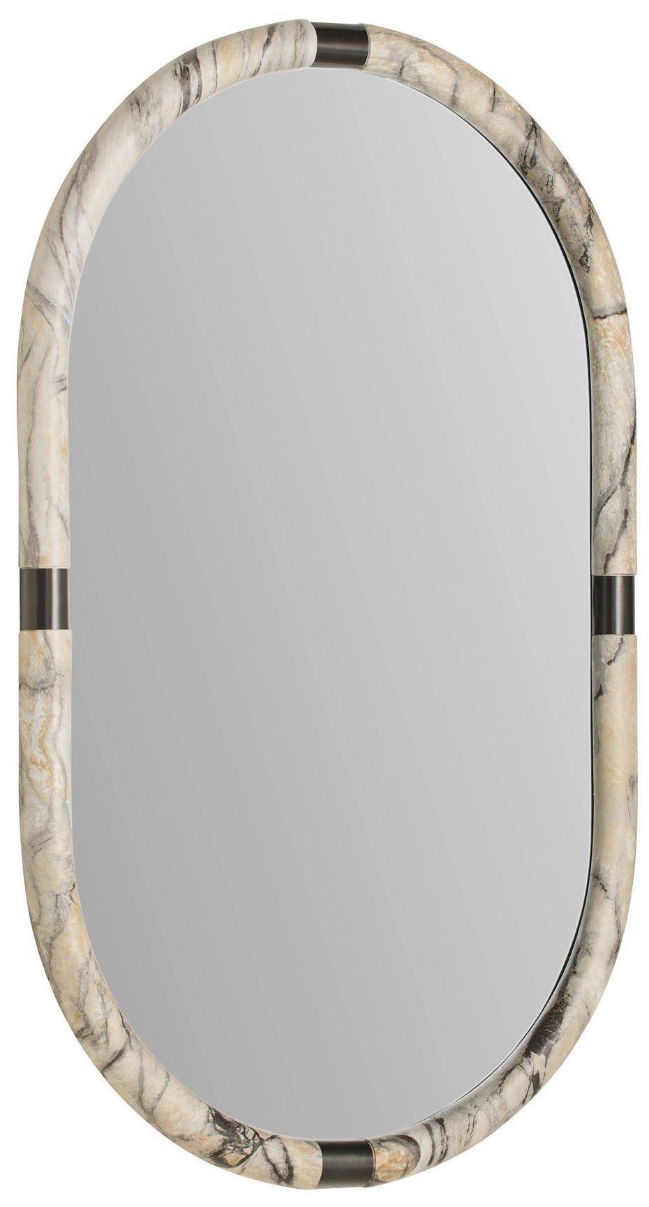 Image 3 Arteriors Manchette Mirror Gray Flower more views