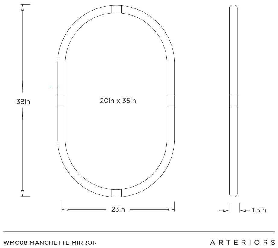 Image 6 Arteriors Manchette Mirror Gray Flower more views