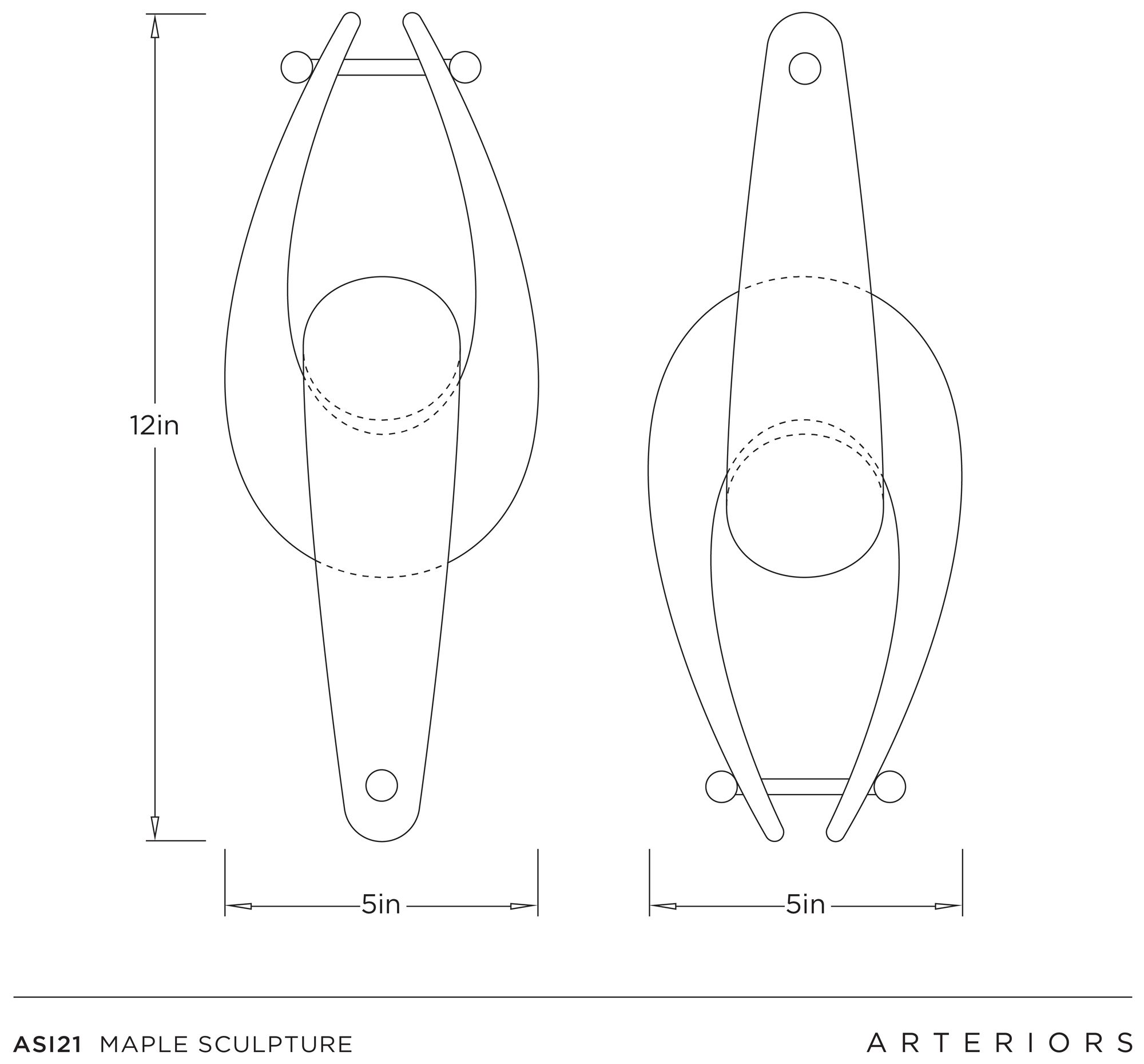 Image 6 Arteriors Maple Aluminum Sculpture Blackened Iron more views