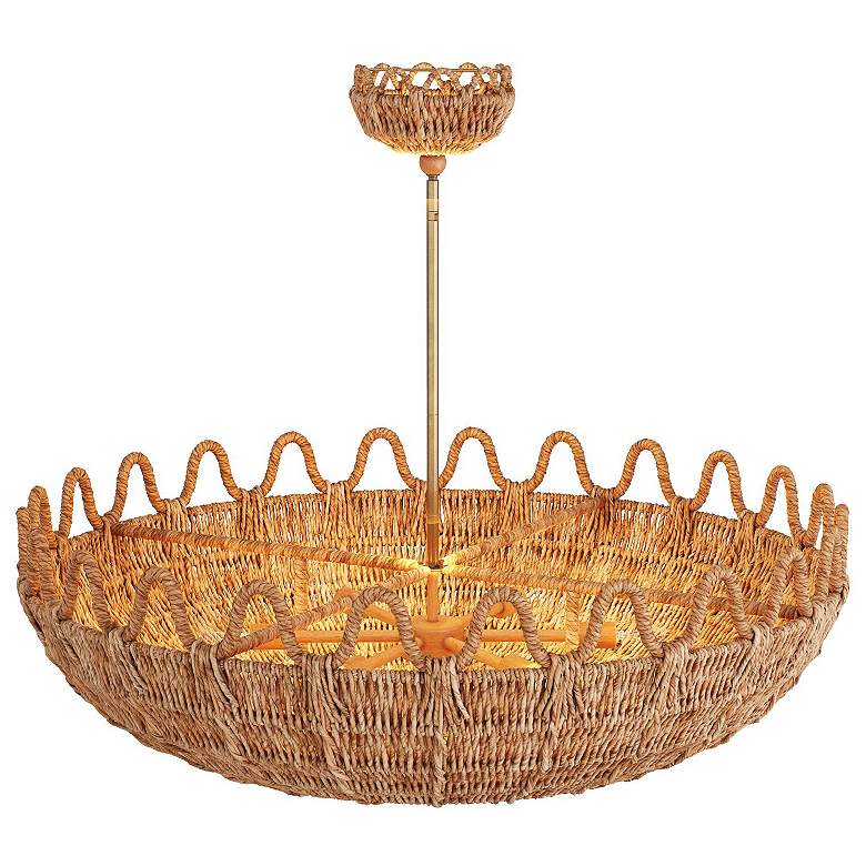 Image 1 Arteriors Mar Chandelier Natural Antique Brass