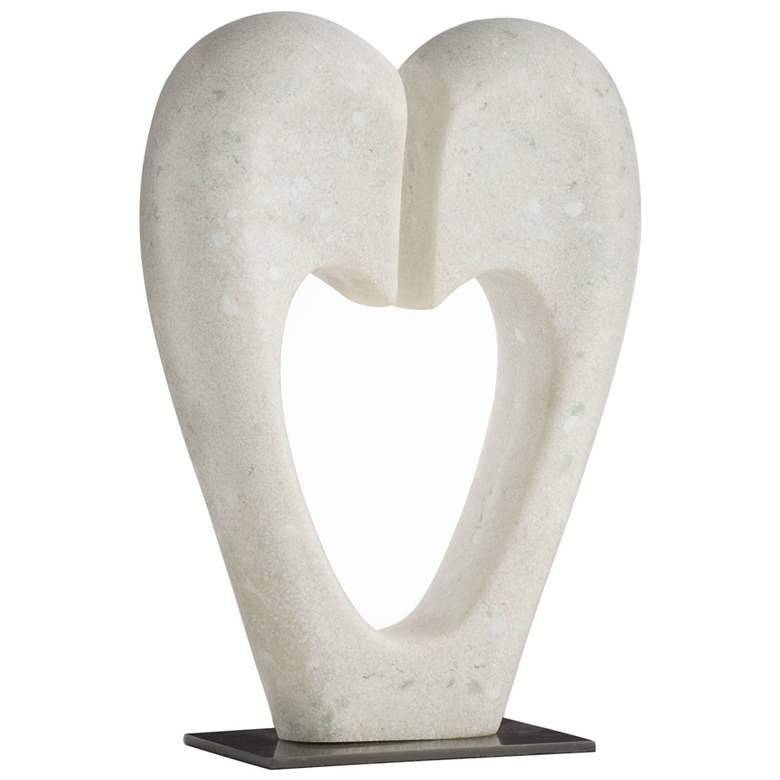 Image 1 Arteriors Marlowe Glass Stone Sculpture Ivory