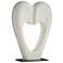 Arteriors Marlowe Glass Stone Sculpture Ivory