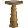Arteriors Mathis Aluminum End Table Antique Brass