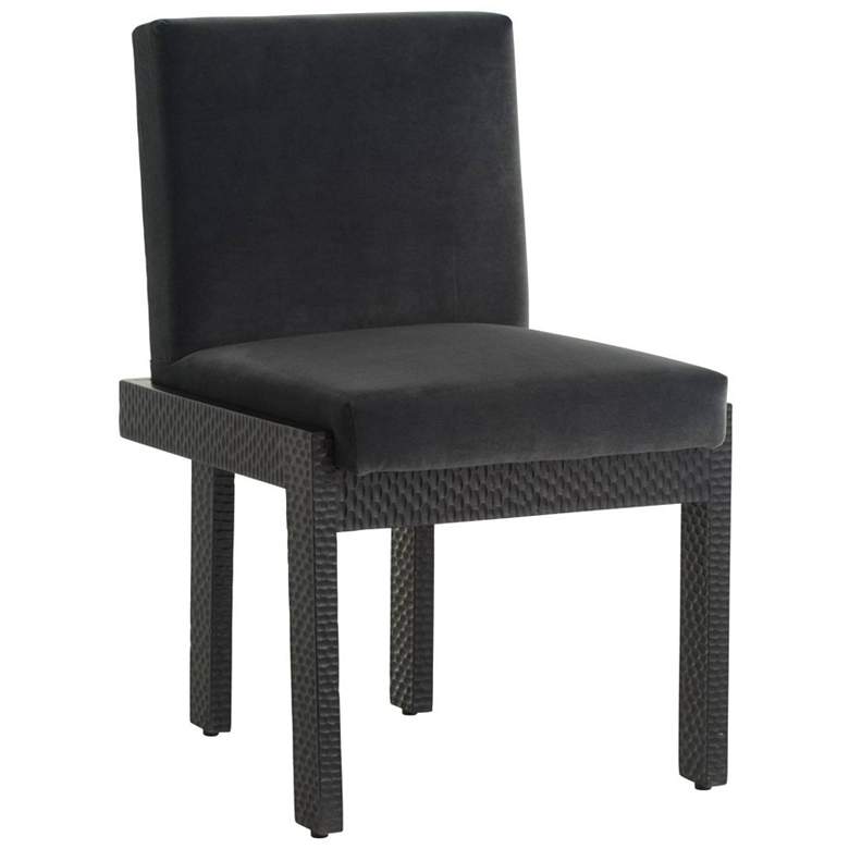 Image 1 Arteriors Matilda Velvet Dining Chair Midnight Grey