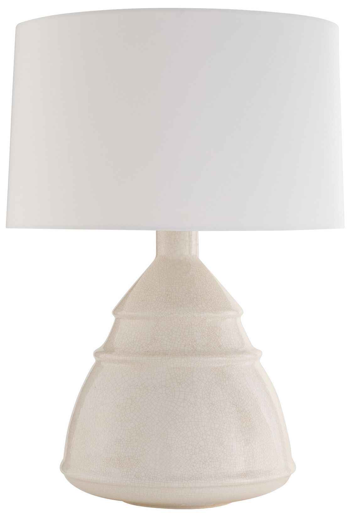 Arteriors Matteo Ceramic Lamp Ivory Stained Crackle