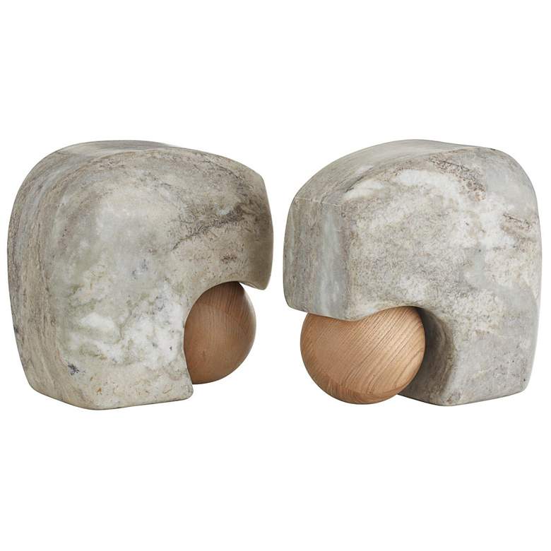 Image 1 Arteriors Melt Bookends Set of 2 Gray