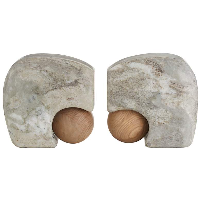 Image 2 Arteriors Melt Bookends Set of 2 Gray more views