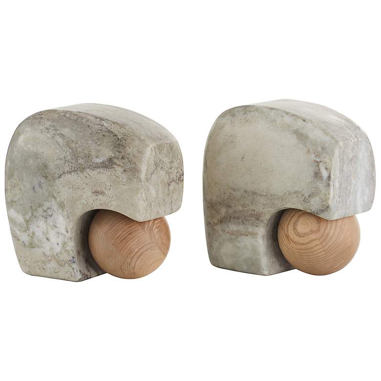 Image 3 Arteriors Melt Bookends Set of 2 Gray more views