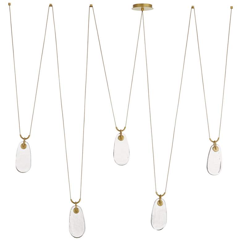 Image 2 Arteriors Melt Chandelier Antique Brass more views