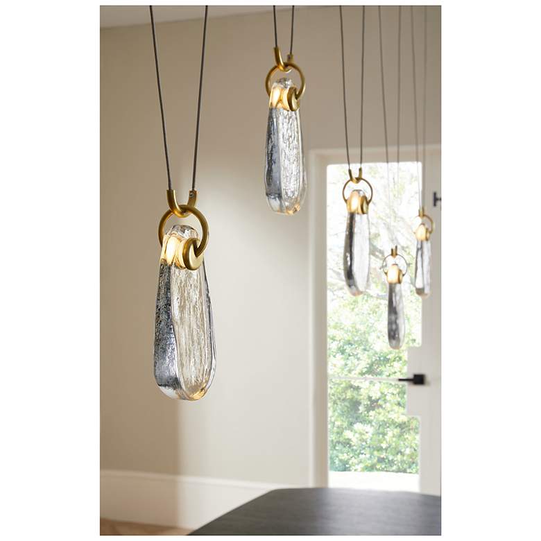 Image 7 Arteriors Melt Chandelier Antique Brass more views