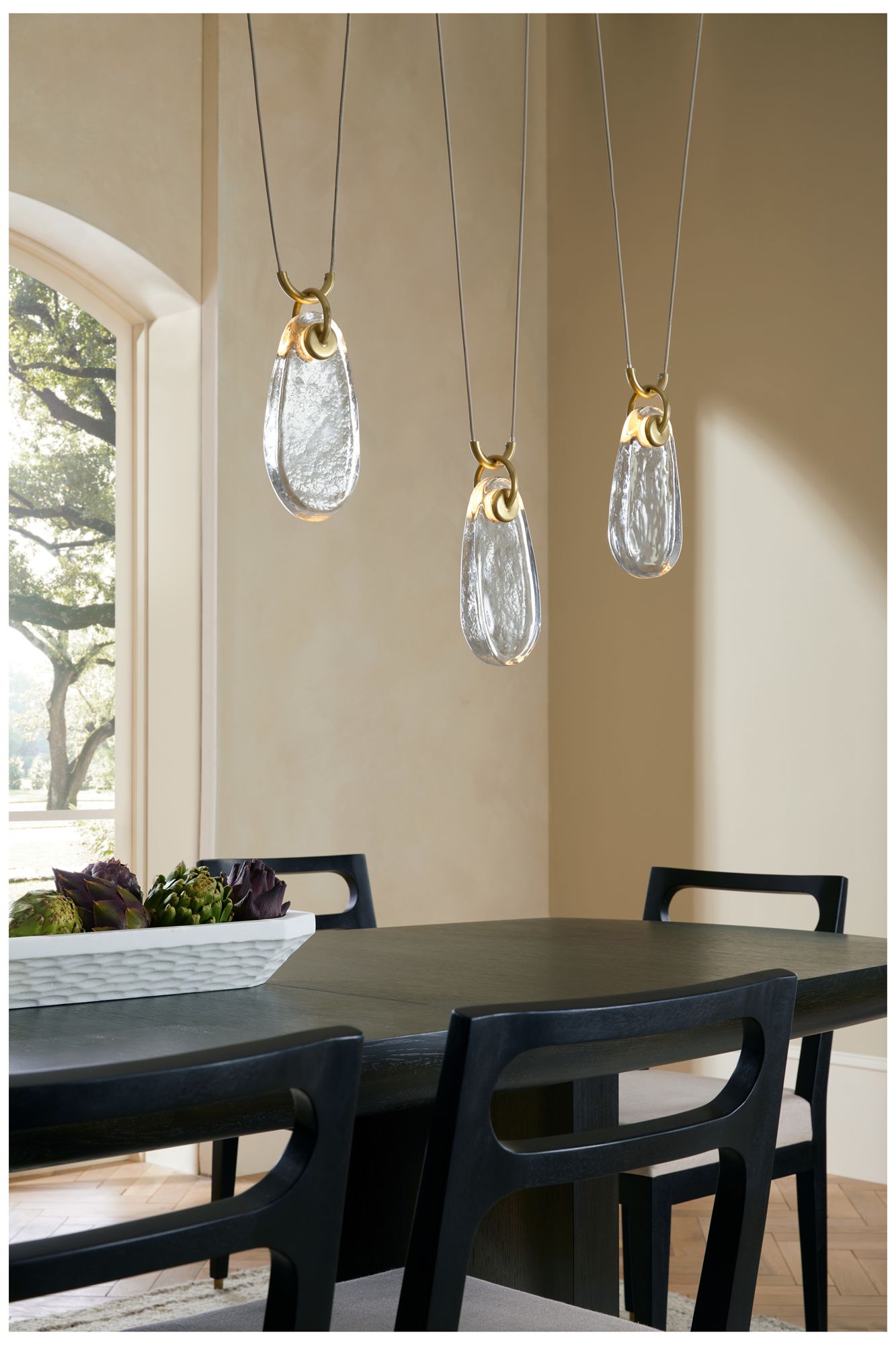 Arteriors  Melt Chandelier Antique Brass