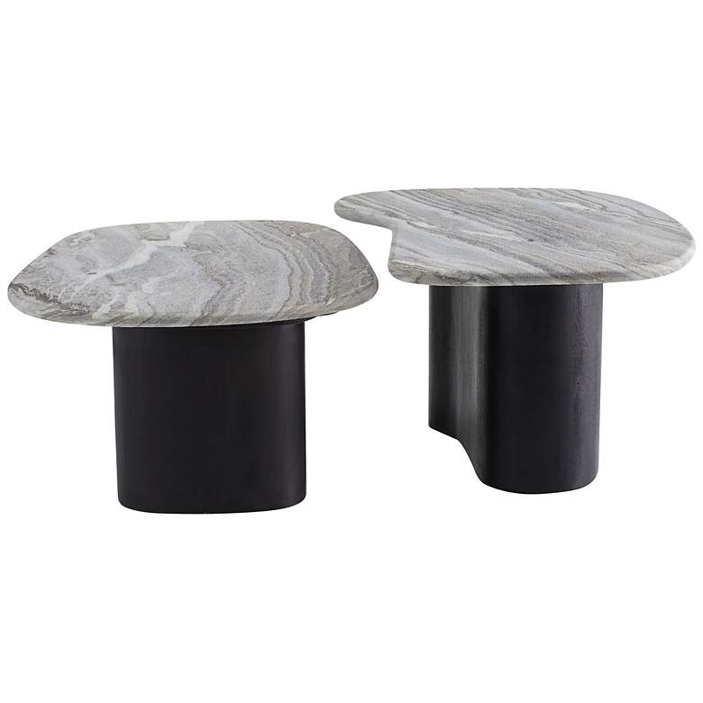 Image 3 Arteriors Melt Coffee Tables Set of 2 Ebony more views