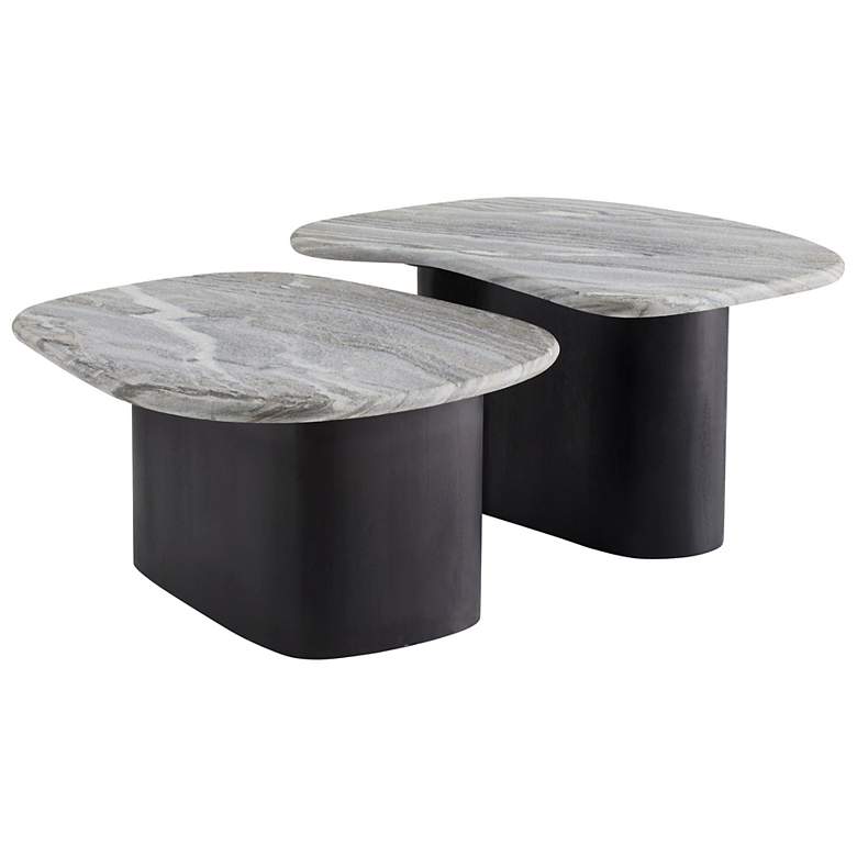 Image 4 Arteriors Melt Coffee Tables Set of 2 Ebony more views