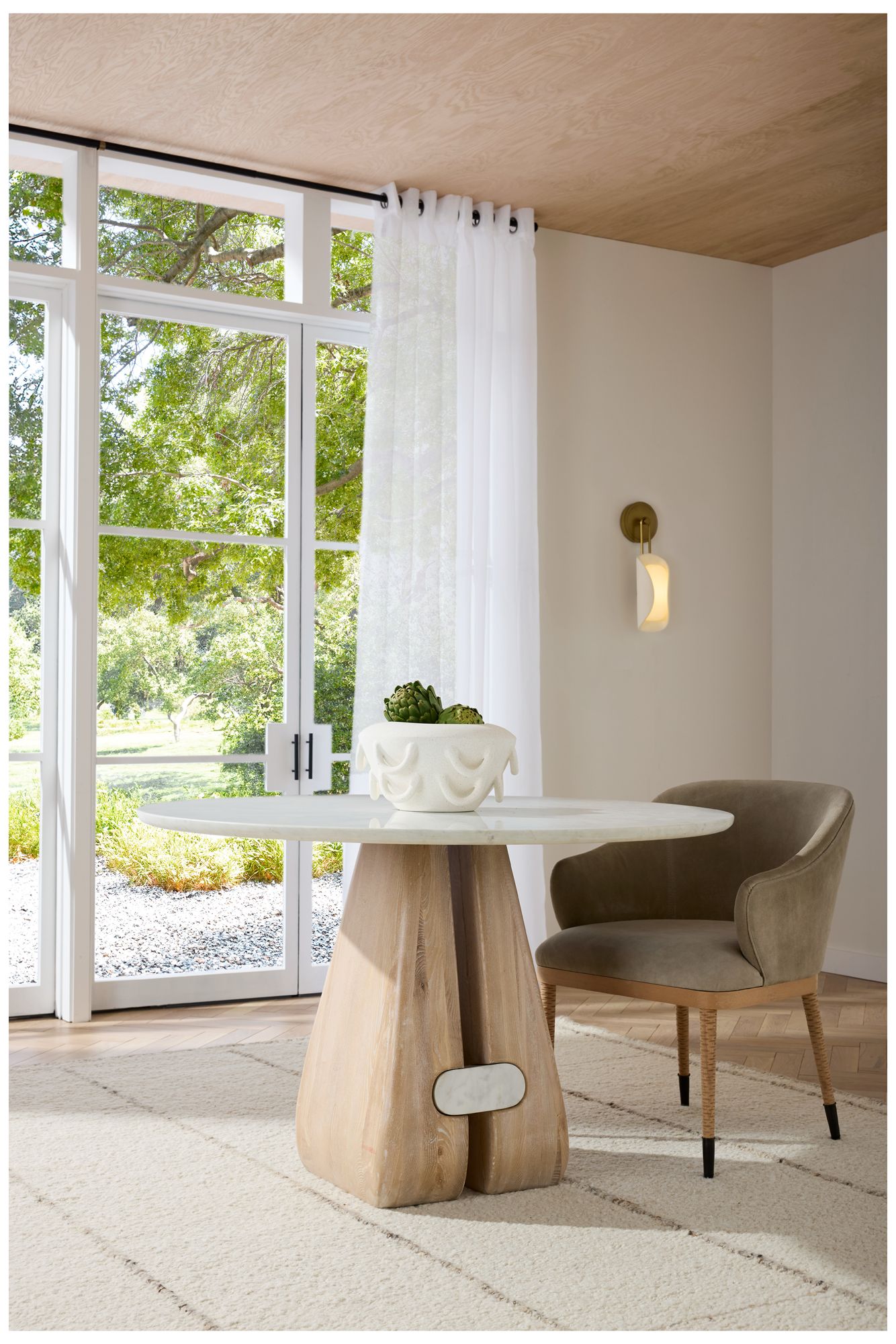 Arteriors  Melt Entry Table Cerused Natural