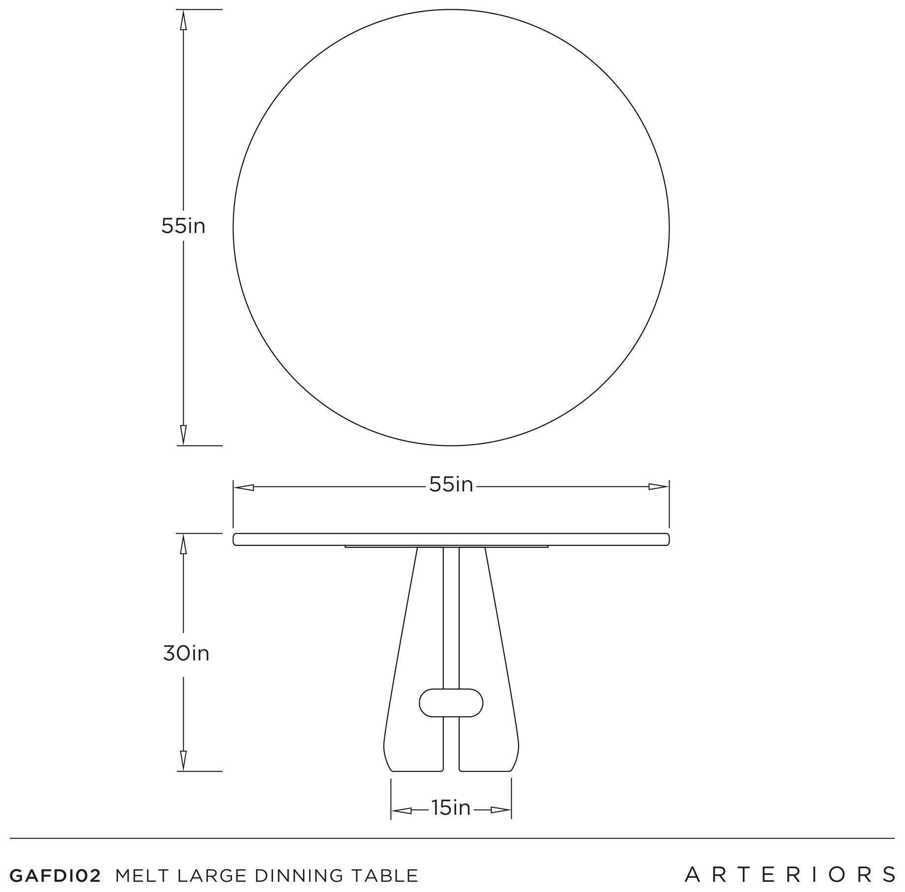 Arteriors Melt Large Marble Dining Table White Marble