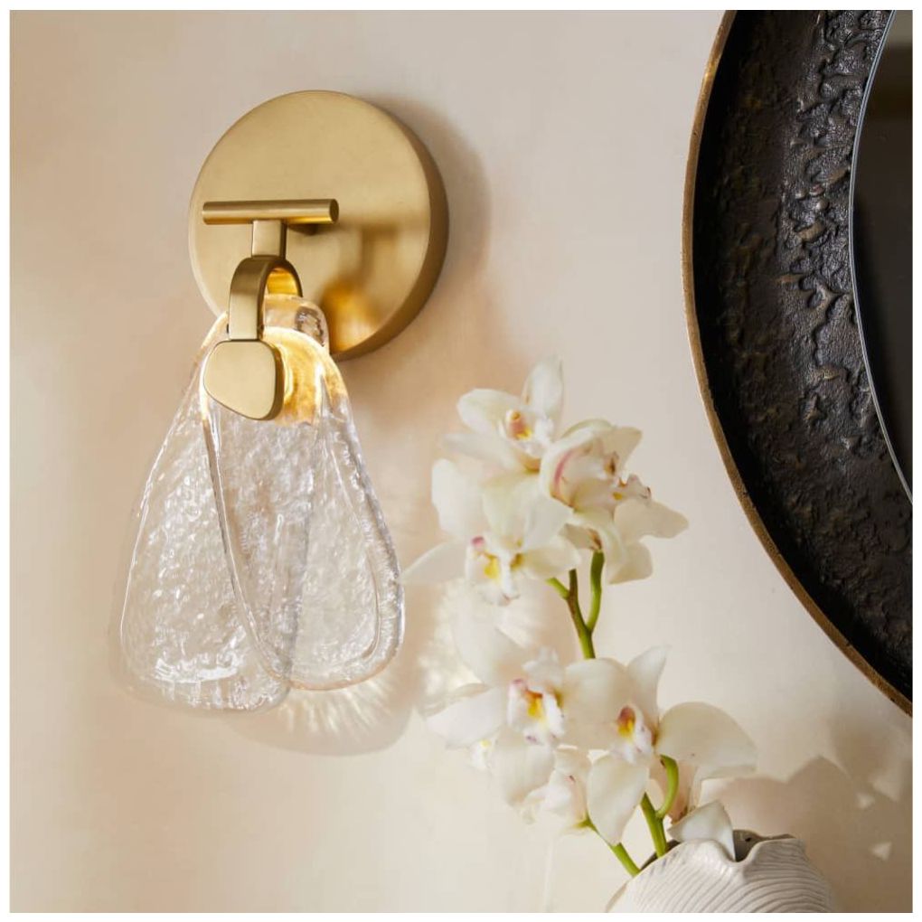 Arteriors Melt Sconce 14" Antique Brass