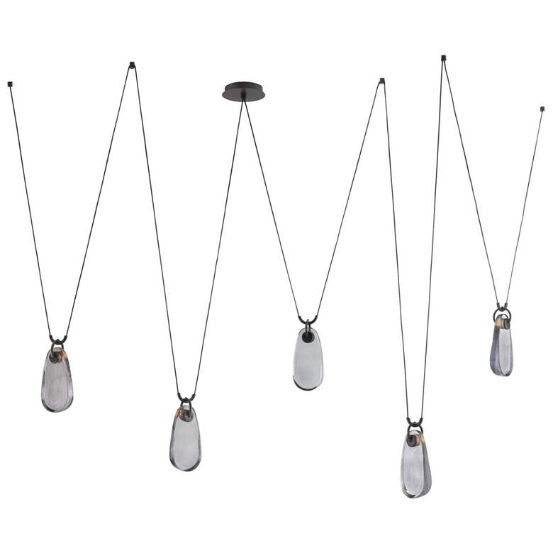 Image 1 Arteriors Melt Smoke Iron Chandelier 63" English Bronze