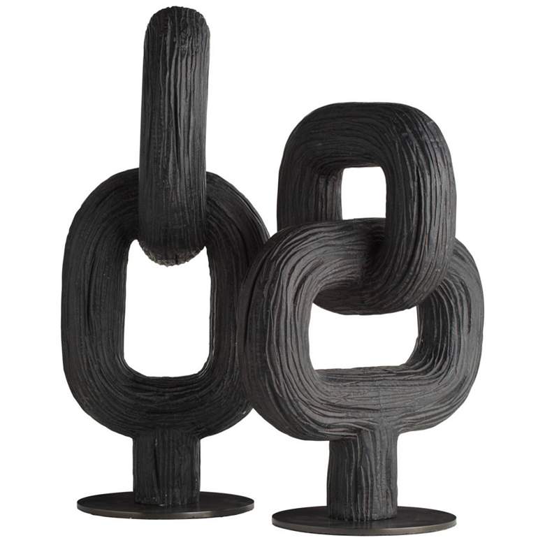 Image 1 Arteriors Merritt Resin Sculptures Set of 2 Ebony