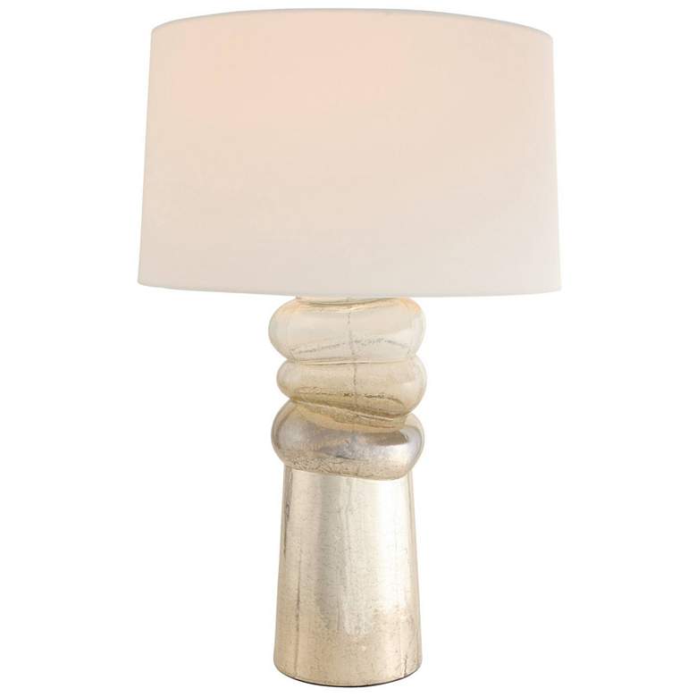 Image 1 Arteriors Milan Glass Seeded Lamp Antique Mercury Ombre