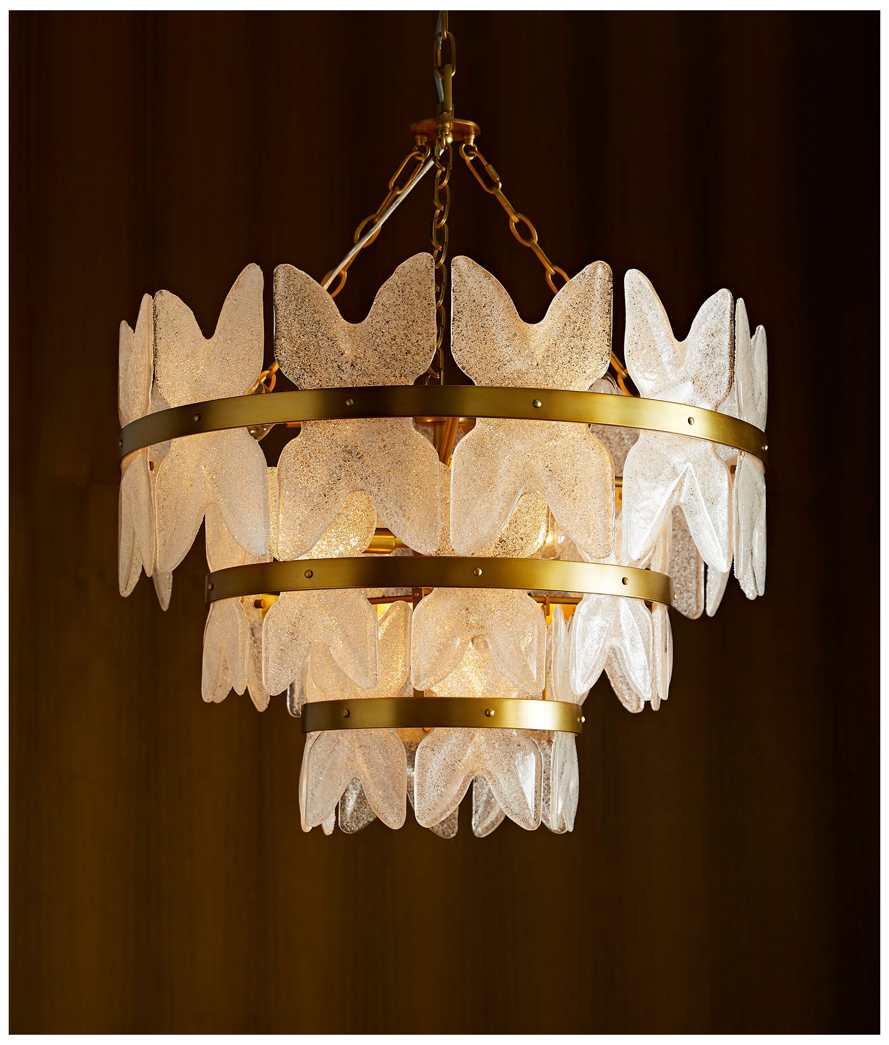 ARTERIORS Millie Chandelier Antique Brass, Clear Seedy Glass